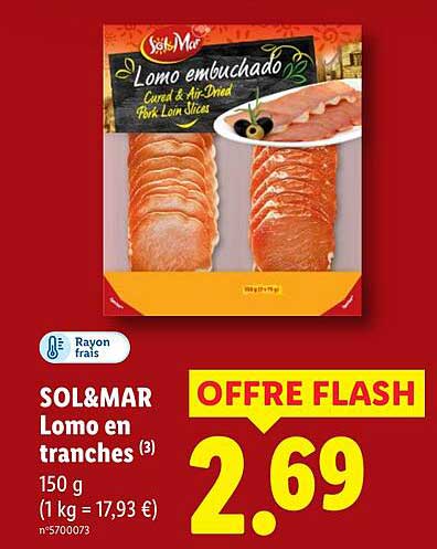 Sol&Mar Lomo en tranches