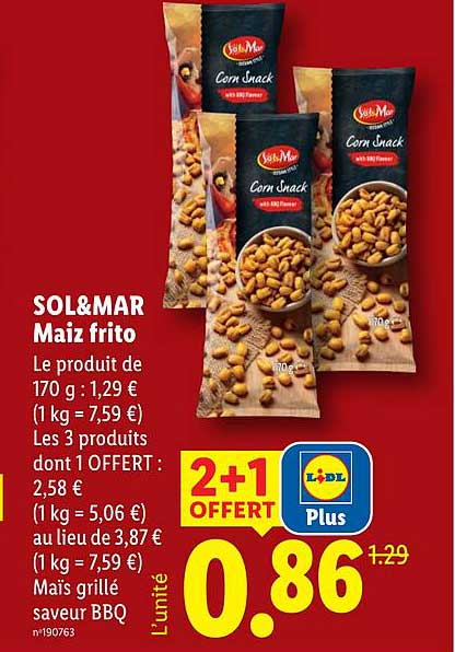 SOL&MAR Maiz frito
