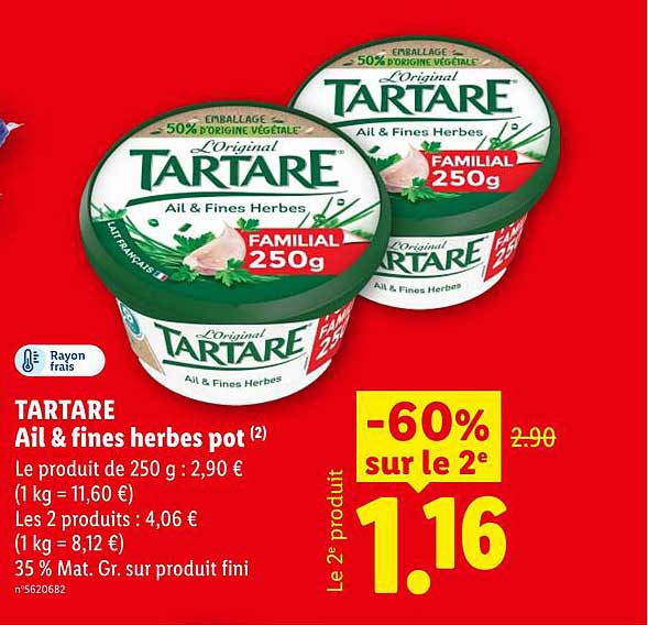 TARTARE Ail & fines herbes pot