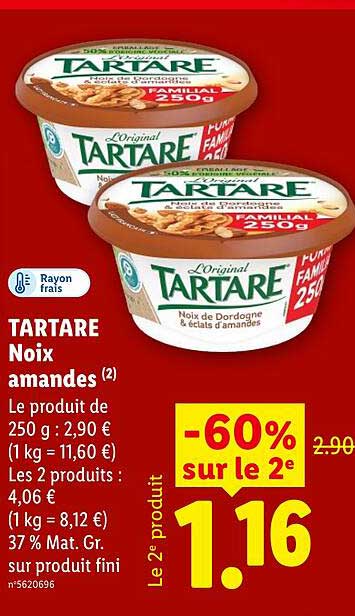 TARTARE Noix amandes