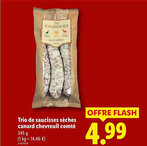 Trio de saucisses sèches