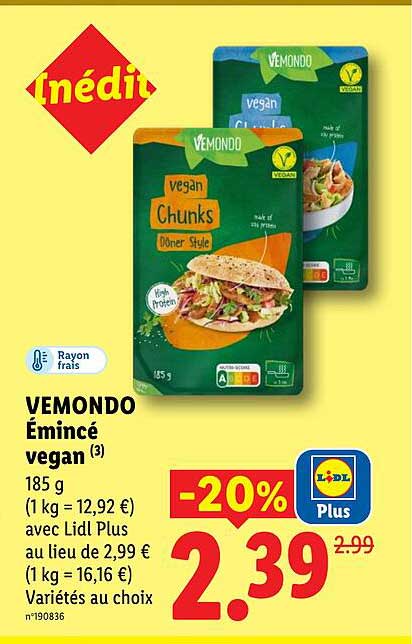 VEMONDO Émincé vegan