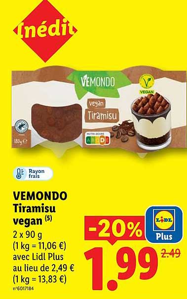 VEMONDO Tiramisu vegan