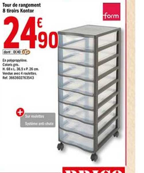 Tour De Rangement 8 Tiroirs Kontor Form