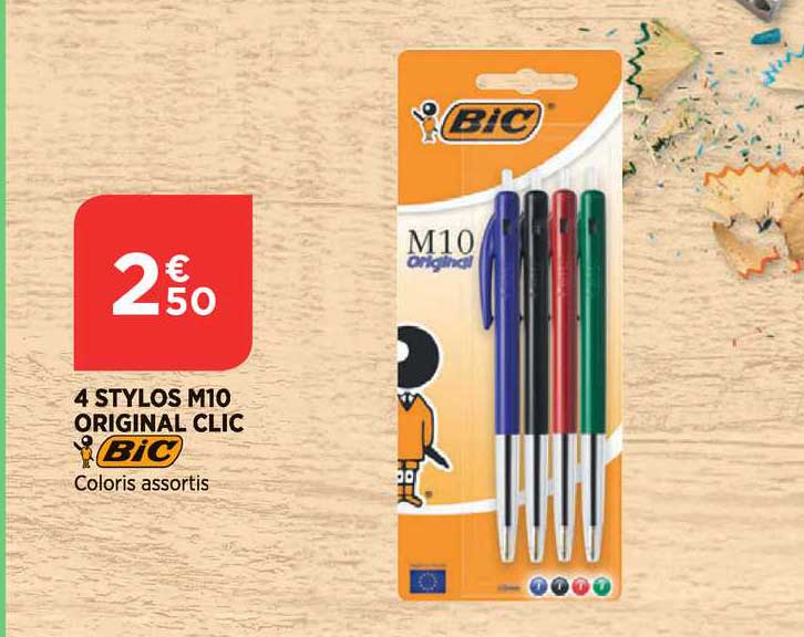 4 Stylos M10 Original Clic Bic