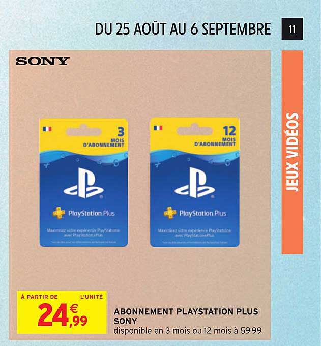 abonnement playstation plus sony