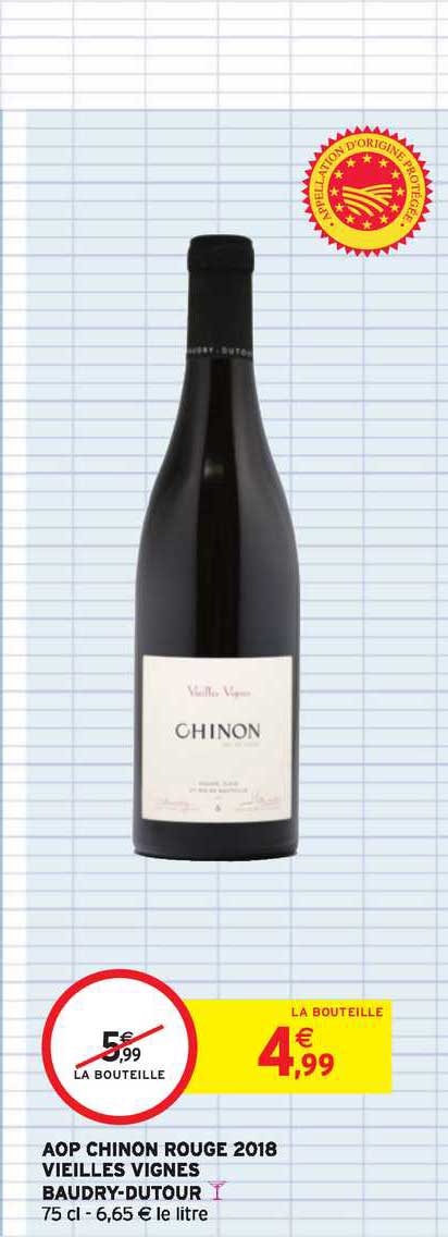 Aop Chinon Rouge 2018 Vieilles Vignes Baudry Dutour
