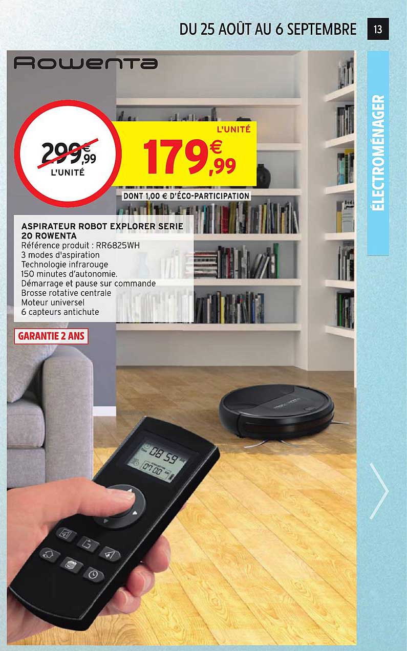 aspirateur robot explorer serie 20 rowenta