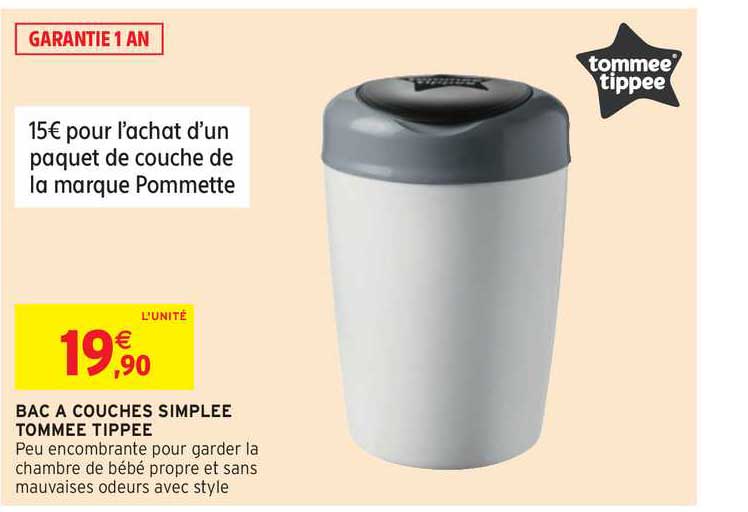 bac à couches simple tommee tippee