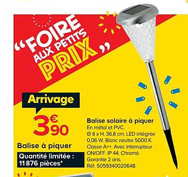 balise solaire à piquer