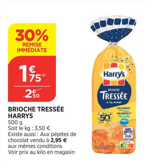 Brioche Tressée Harrys 30% De Remise Immédiate