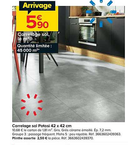 Carrelage Sol Potosi 42 X 42 Cm