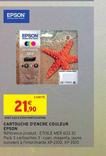 cartouche d'encre couleur epson