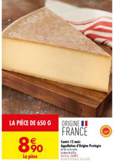 comté 12 mois appellation d'origine protégée