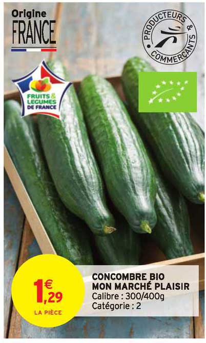 Concombre Bio Mon Marché Plaisir