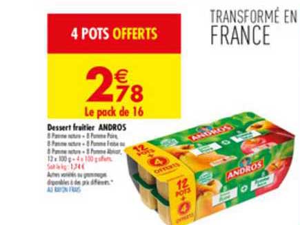 Dessert Fruitier Andros