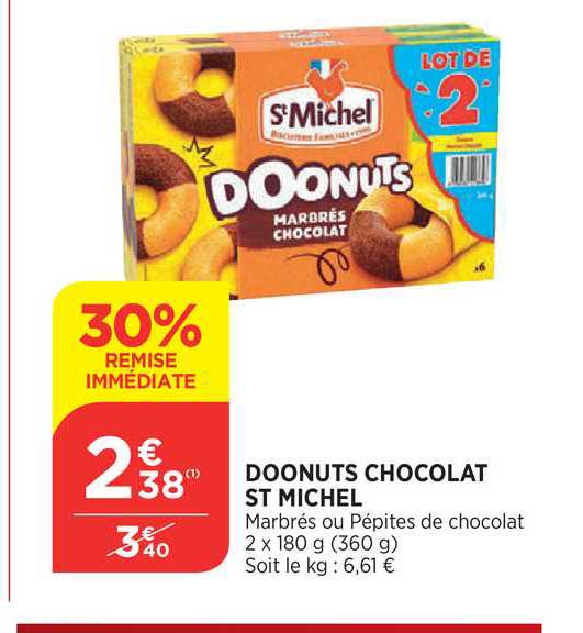 Doonuts Chocolat St Michel 30% De Remise Immédiate