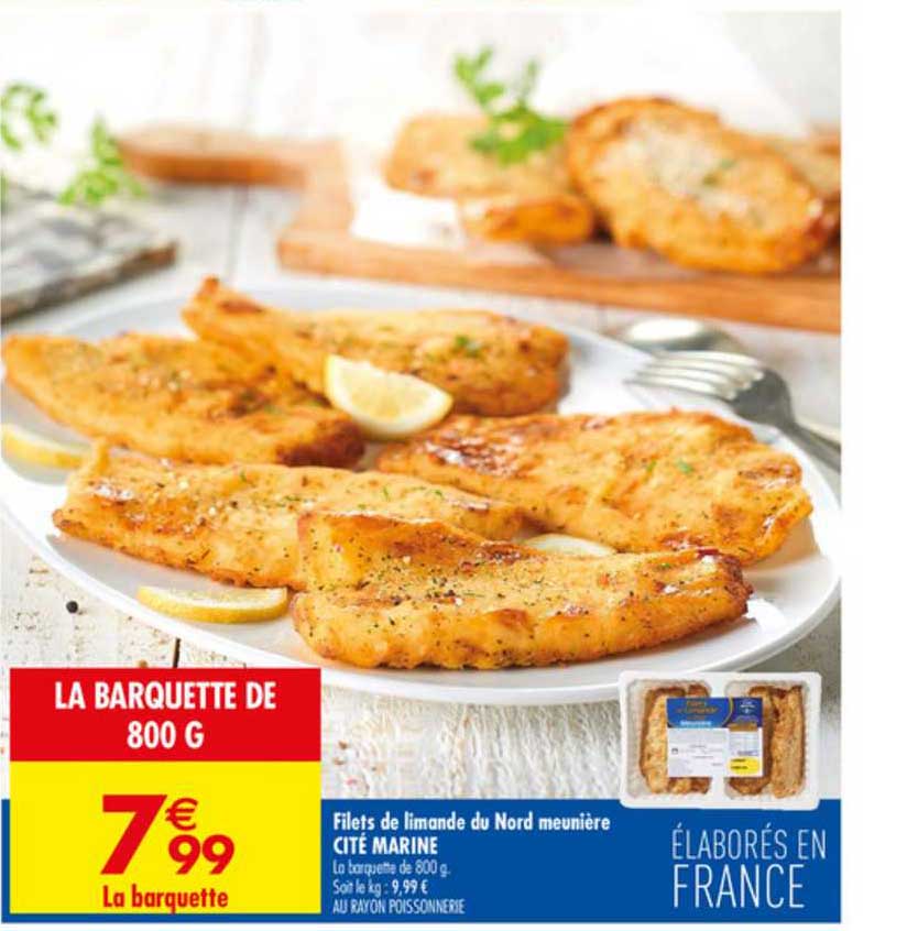 filets de limande du nord meunière cité marine