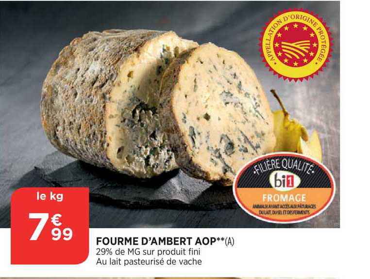 fourme d'ambert aop filière qualité bi1 fromage
