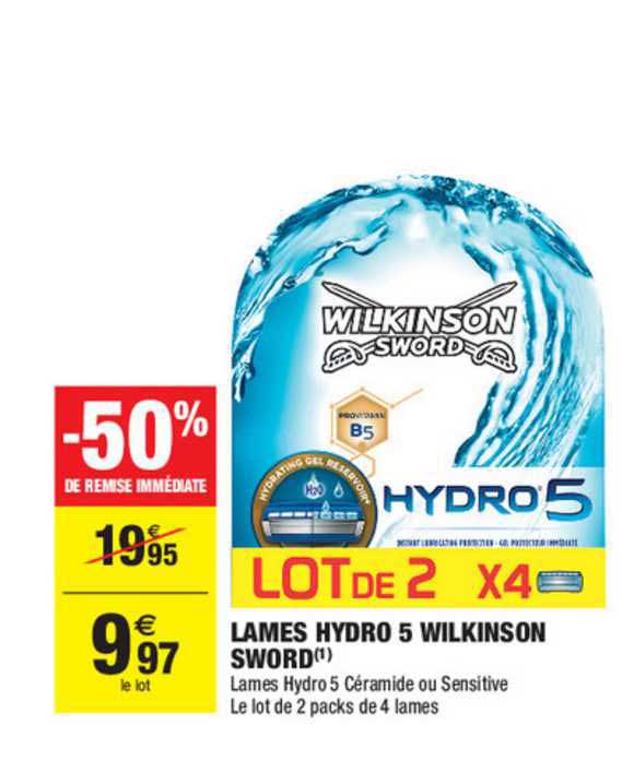 lames hydro 5 wilkinson sword -50% de remise immédiate
