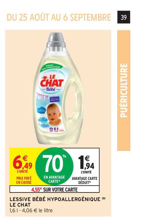 Lessive Bébé Hypoallergénique Le Chat