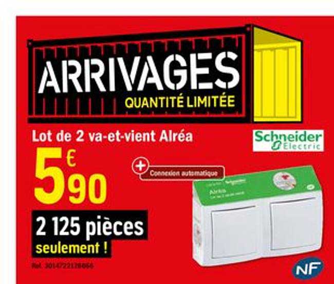 lot de 2 va et vient alréa schneider electric