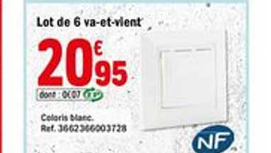 lot de 6 va-et-vient