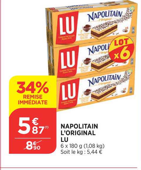 Napolitain L'original Lu 34% De Remise Immédiate