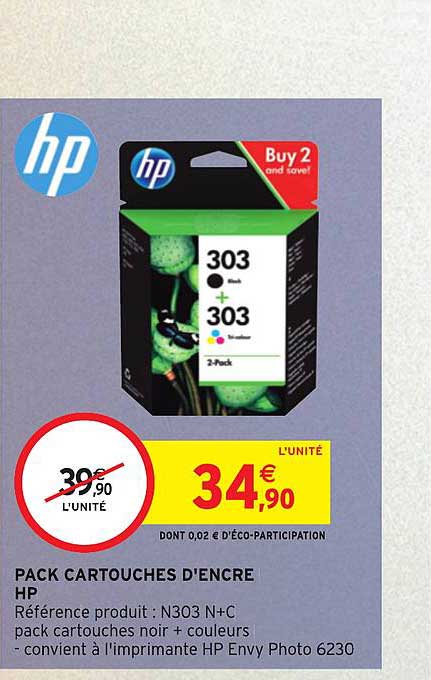 pack cartouches d'encre hp