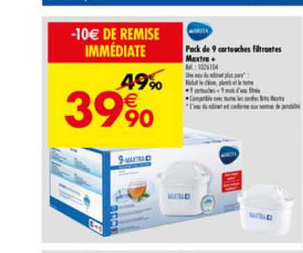 pack de 9 cartouches filtrantes maxtra+