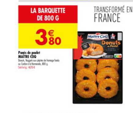 panés de poulet maître coq