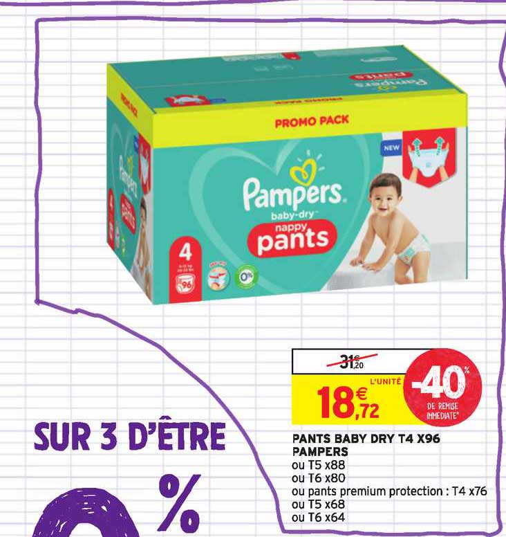 pants baby dry t4 x96 pampers