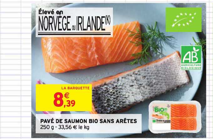 pavé de saumon bio sans arêtes