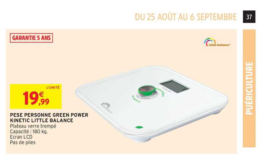 pèse personne green power kinetic little balance