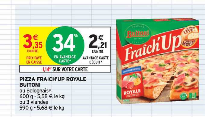 pizza fraich'up royale buitoni