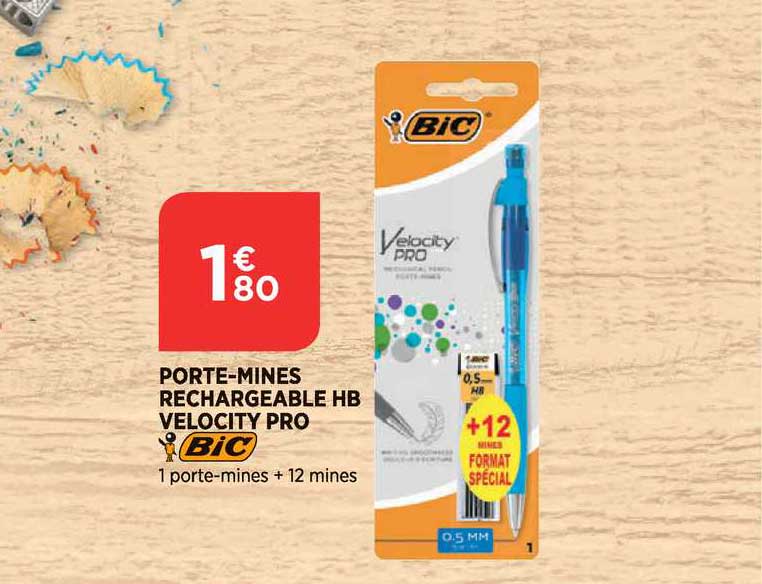 porte mines rechargeable hb velocity pro bic