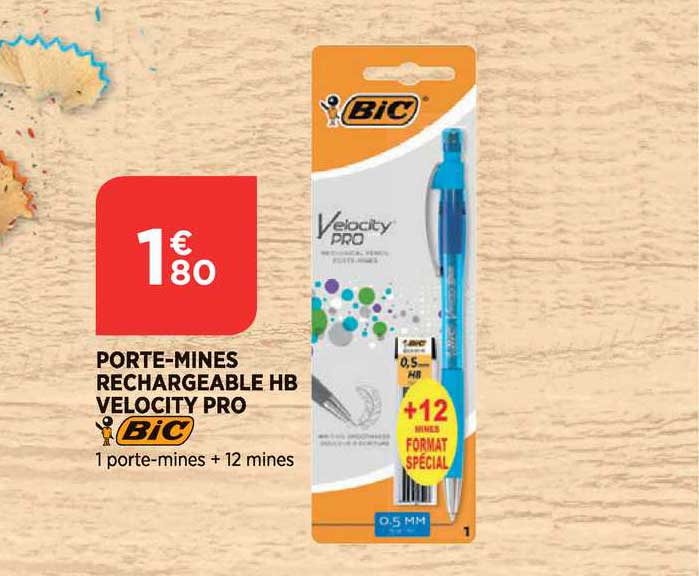 porte mines rechargeable hb velocity pro bic