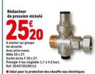 réducteur de pression nickelé