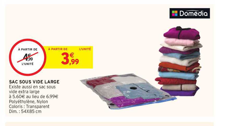 sac sous vide large domédia
