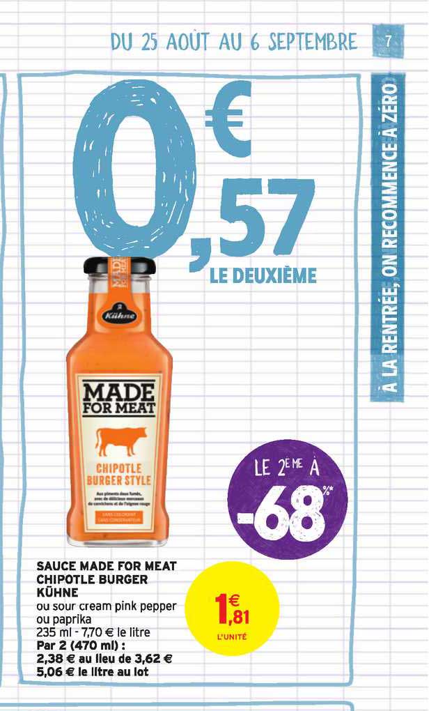 sauce made for meat chipotle burger kühne le 2e à -68%