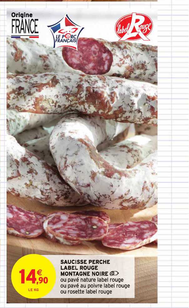Saucisse Perche Label Rouge Montagne Noire