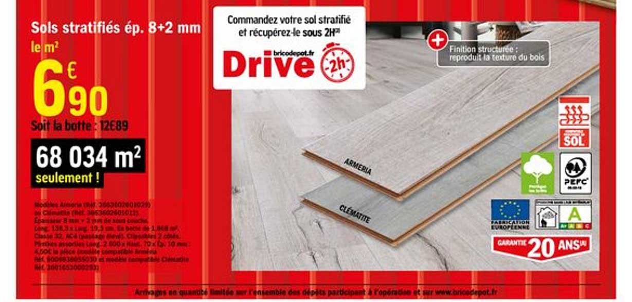 sols stratifiés ép 8+2 mm