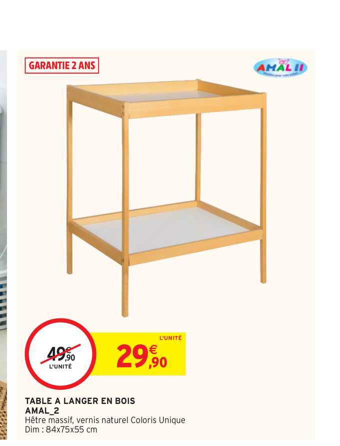 table à langer en bois amal 2