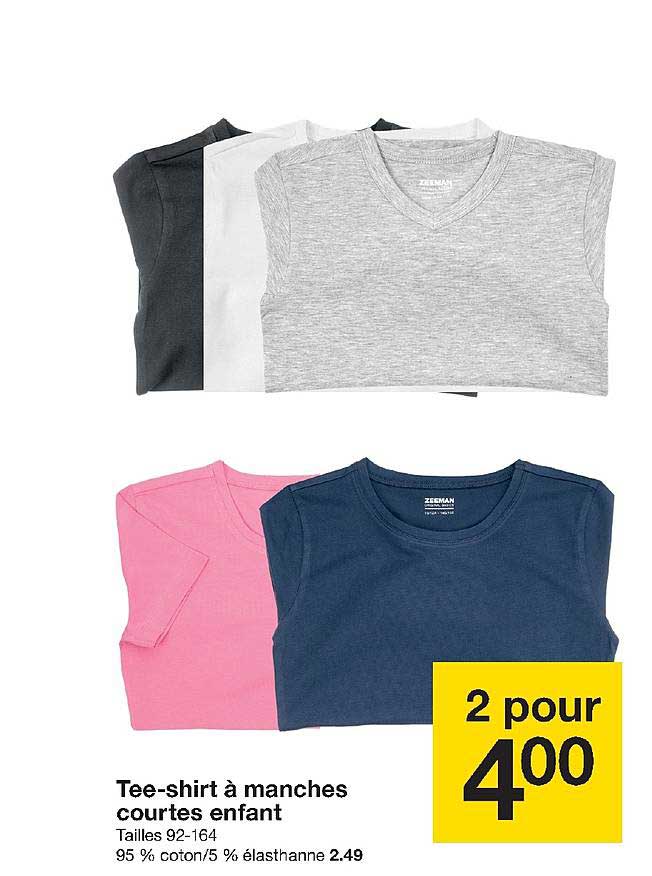 tee shirt à manches courtes enfant