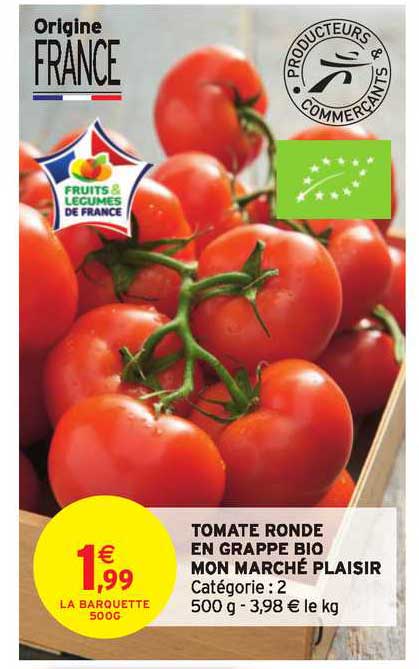 tomate ronde en grappe bio mon marché plaisir
