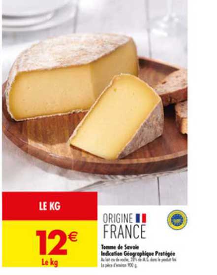tomme de savoie indication géographique protégée