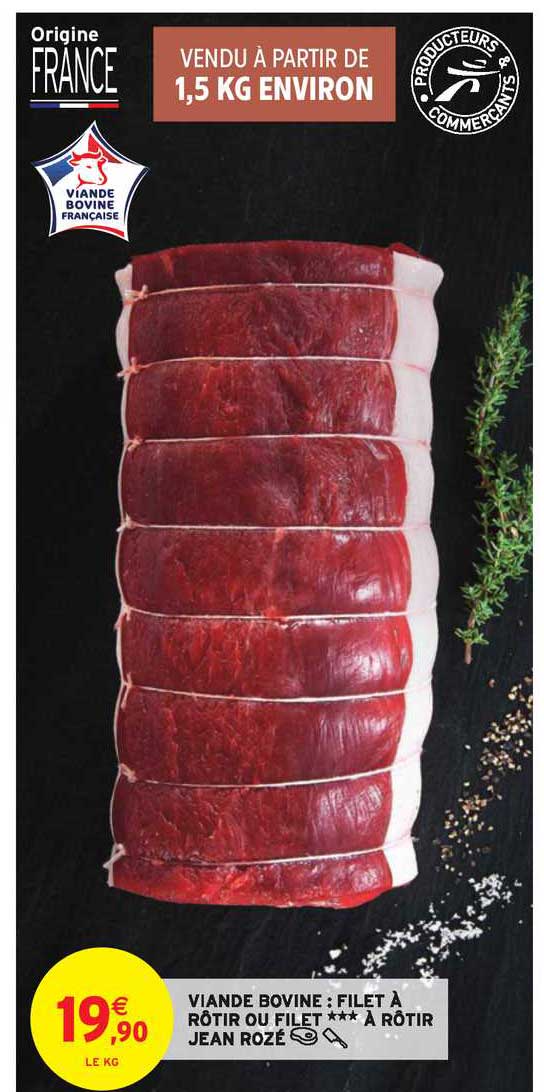 viande bovine filet à rôtir jean rozé
