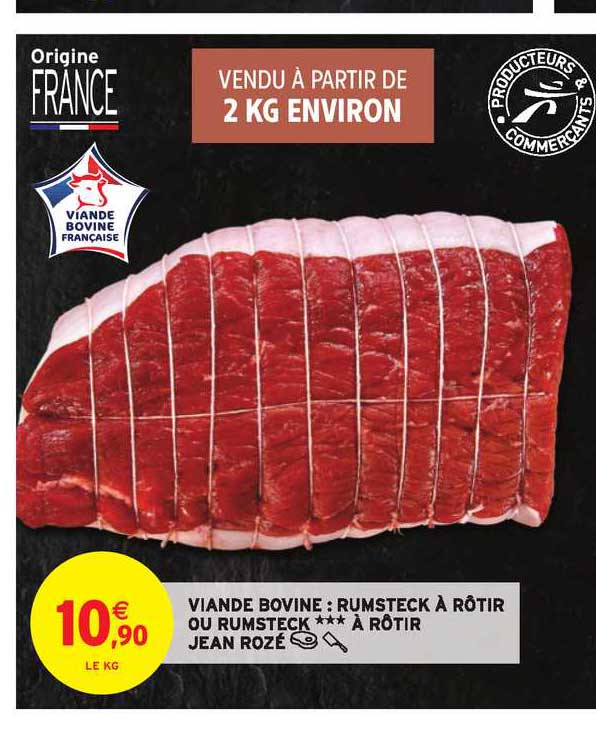 viande bovine rumsteck à rôtir ou rumsteck à rôtir jean rozé
