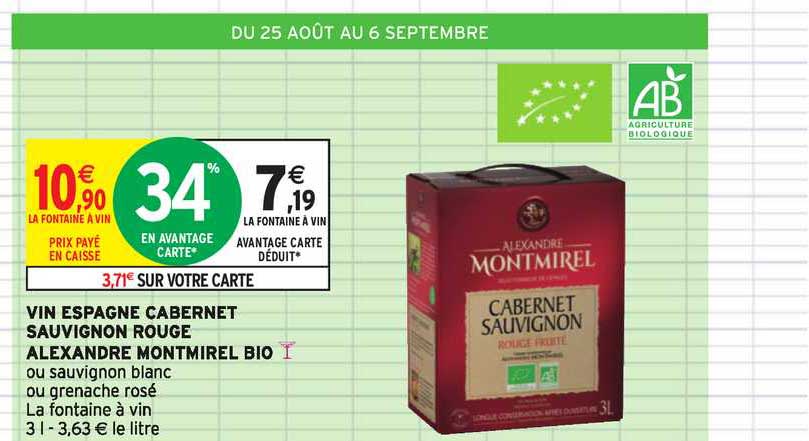 vin espagne cabernet sauvignon rouge alexandre montmirel bio