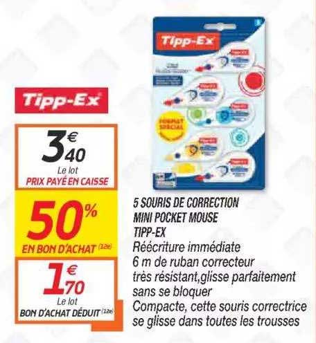 5 souris de correction mini pocket mouse tipp-ex
